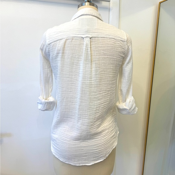Lola River White Gauze Button Down Shirt XS | Lightweight Cotton | NWT - Picture 4 of 6